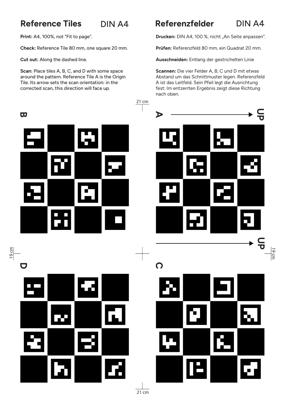 Vorschau der Referenzfelder-PDF auf DIN A4